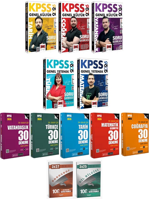 Yargı + Pegem 2026 KPSS Lisans GYGK Soru + 150 li Deneme + Anla Kazan Deneme 12 li Set