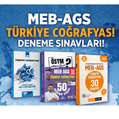 Yediiklim 2026 MEB AGS Türkiye Coğrafyası 40 Deneme & Pegem Türkiye Coğrafyası 30 Deneme & Dizgi Türkiye Coğrafyası 50 Deneme Seti