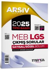 Marka 2025 8. Sınıf LGS Çıkmış Sorular Çözümlü Tıpkı Basım Marka Yayınları