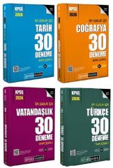 Pegem 2026 KPSS Türkçe+Tarih+Coğrafya+Vatandaşlık 120 Deneme 4 lü Set Pegem Akademi Yayınları