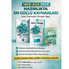 Yediiklim 2026 MEB AGS Sözel Yetenek Soru Bankası & MEB AGS  Sözel Yetenek 30 Deneme & MEB AGS Sözel Yetenek Çıkmış Sorular Dizgi Kitap Seti