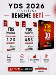 Pegem 2026 YDS İngilizce 10 Deneme & YDS İngilizce Türkiye Geneli Deneme Seti
