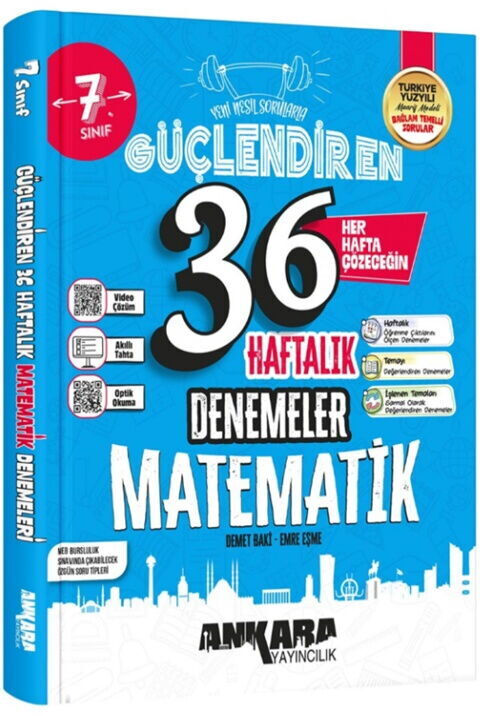 2027 Ankara Yayıncılık 7. Sınıf Matematik 32 Hafta Güçlendiren Denemeleri