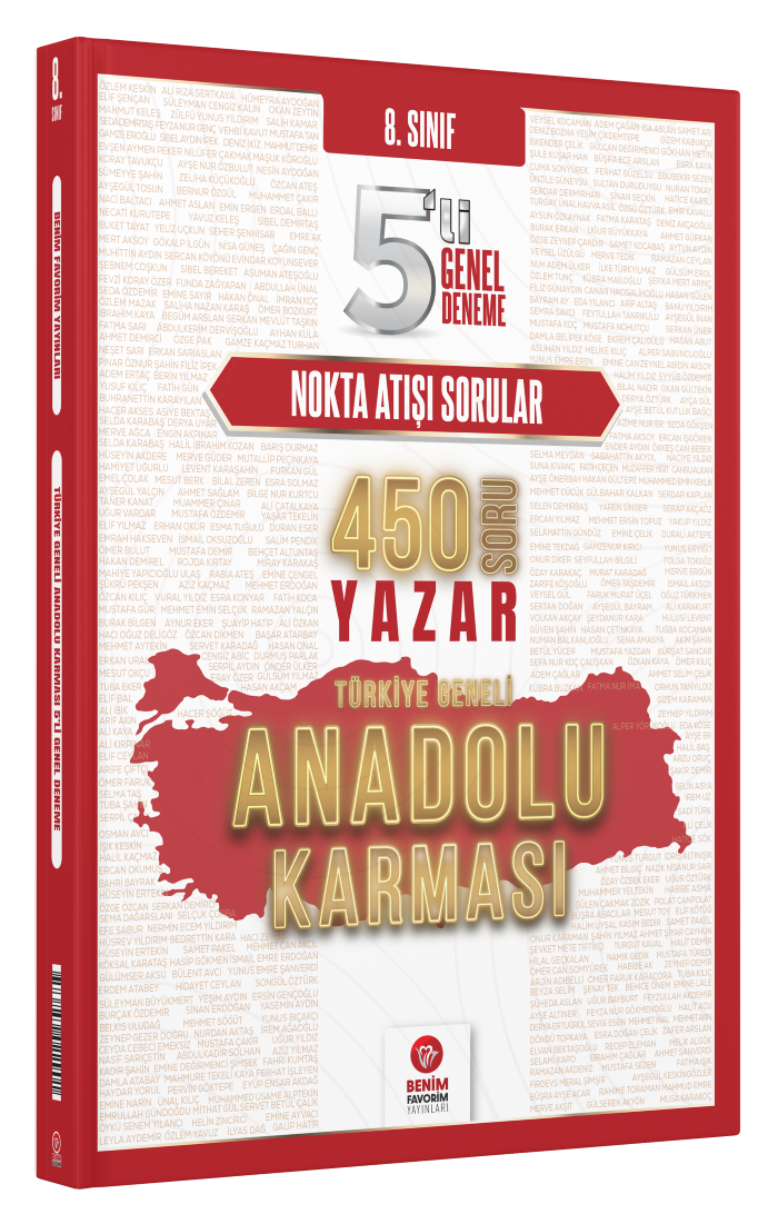 8. Sınıf LGS Anadolu Karması Türkiye Geneli 5 li Deneme Benim Favorim Yayınları
