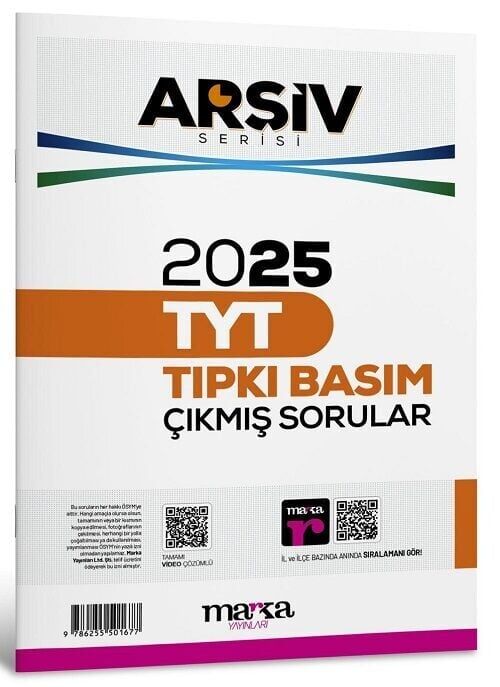 Marka 2025 YKS TYT Çıkmış Sorular Tıpkı Basım Çözümlü Arşiv Serisi Marka Yayınları