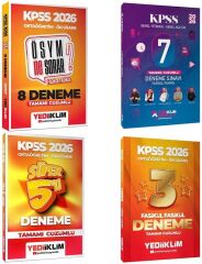 Yediiklim 2026 KPSS Lise Ortaöğretim Ön Lisans 23 Deneme 4 lü Set Yediiklim Yayınları