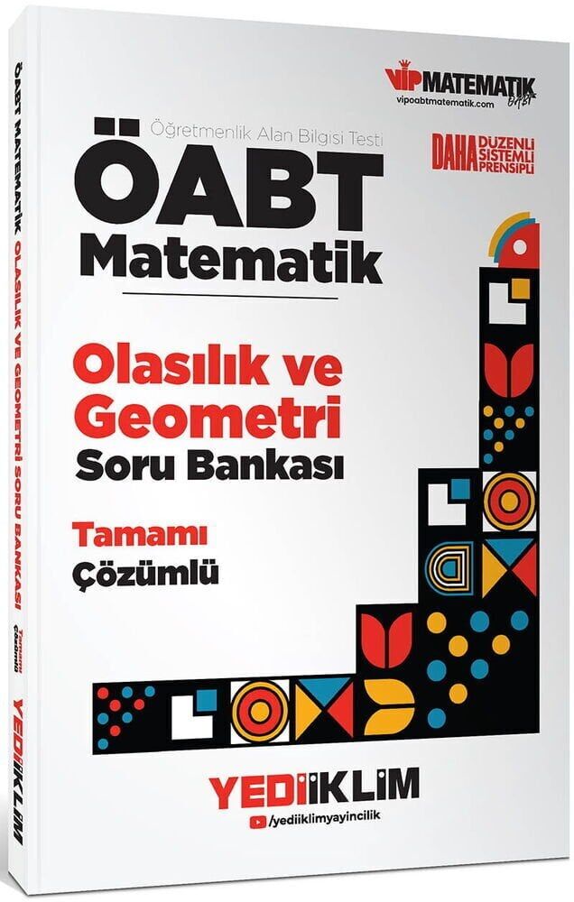 Yediiklim 2026 ÖABT MEB-AGS İlköğretim-Lise Matematik Olasılık ve Geometri Soru Bankası Çözümlü Yediiklim Yayınları
