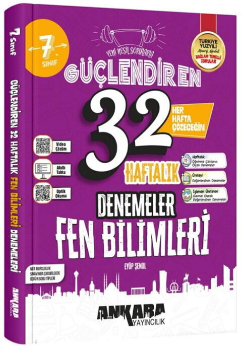 2027 Ankara Yayıncılık 7. Sınıf Fen Bilimleri 32 Haftalık Güçlendiren Denemeleri