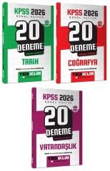 Yediiklim 2026 KPSS Tarih + Coğrafya + Vatandaşlık 60 Deneme 3 lü Set Yediiklim Yayınları