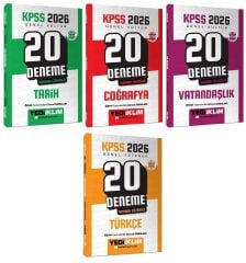 Yediiklim 2026 KPSS Tarih + Coğrafya + Vatandaşlık + Türkçe 80 Deneme 4 lü Set Yediiklim Yayınları