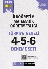Pegem 2026 ÖABT MEB-AGS İlköğretim Matematik Öğretmenliği Türkiye Geneli 3 Deneme (4-5-6) Pegem Akademi Yayınları