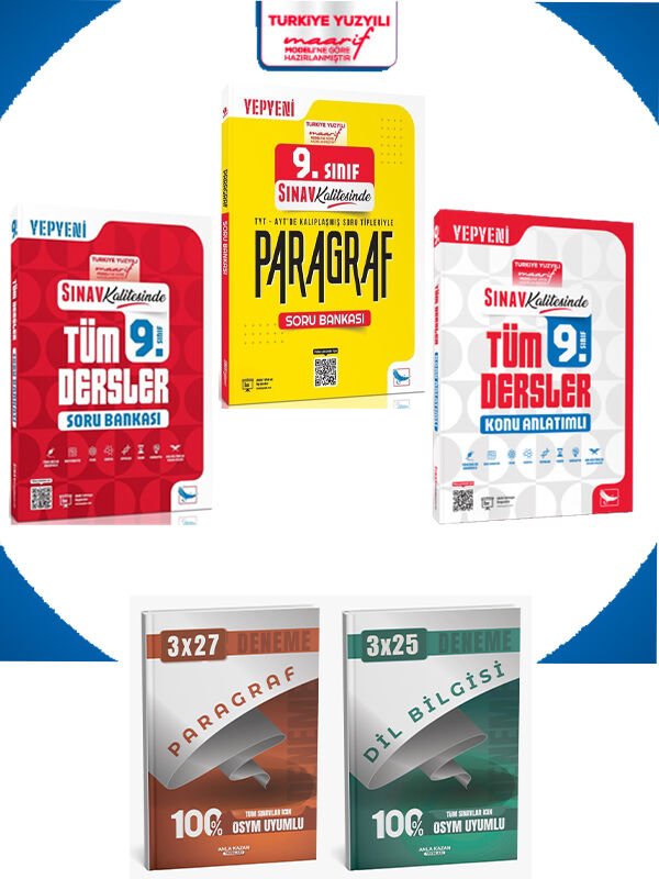 Sınav + Anla Kazan 2026 Maarif Model 9. Sınıf Tüm Dersler Soru + Konu + Paragraf + AnlaKazan Deneme