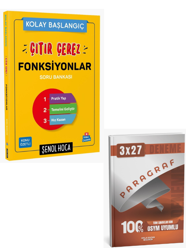 ŞenolHoca 2027 Çıtır Çerez Fonksiyonlar Soru Bankası+ Anla Kazan Paragraf
