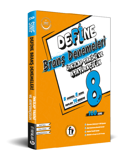 Fi Yayınları 8.SINIF DEFİNE T.C. İNKILAP TARİHİ BRANŞ DENEME