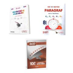 2027 Limit 8. Sınıf Din Kültürü ve Ahlak Bilgisi + Paragraf LGS Kronometre Soru + Ankapade 3'lü Set
