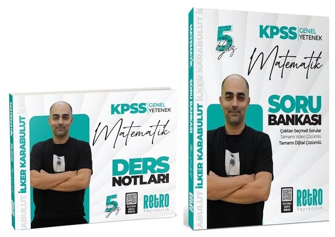 Retro 2026 KPSS Matematik 5Yüz Ders Notları + Soru Bankası 2 li Set - İlker Karabulut Retro Yayıncılık