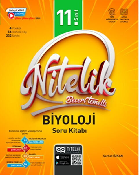 2027 Nitelik Yayınlar 11. Sınıf Biyoloji Beceri Temelli Soru Kitabı