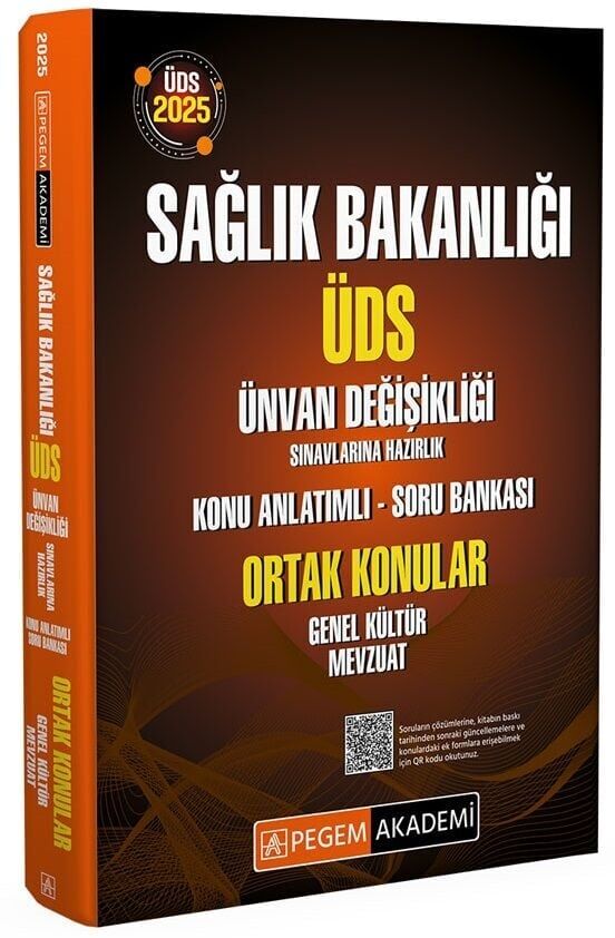 Pegem 2025 GYS ÜDS Sağlık Bakanlığı Ortak Konular Genel Kültür Mevzuat Konu Anlatımlı Soru Bankası Ünvan Değişikliği Pegem Akademi Yayınları