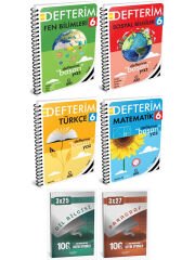 Anla Kazan + ARı 2026 Türkçe Matematik Sosyal Fen Defterim 6 lı Set