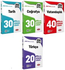 Data 2026 KPSS Tarih + Coğrafya + Vatandaşlık + Türkçe Ultra 120 Deneme 4 lü Set Data Yayınları