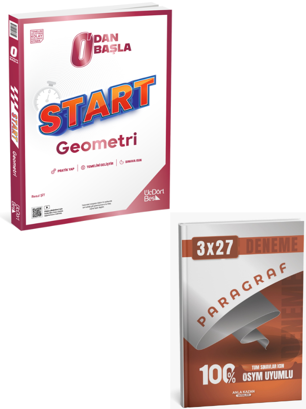 ÜçDörtBeş 2027 Sıfırdan Başla Start Geometri+ Anla Kazan Paragraf