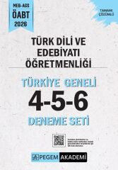 Pegem 2026 ÖABT MEB-AGS Türk Dili ve Edebiyatı Öğretmenliği Türkiye Geneli 3 Deneme (4-5-6) Pegem Akademi Yayınları
