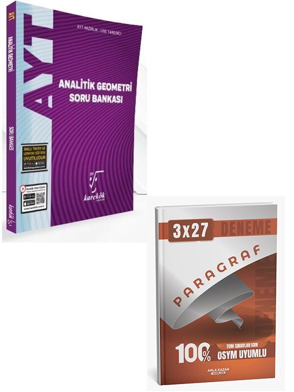 Karekök 2027  AYT Geometri Analitik Soru Bankası+Anla Kazan Paragraf Deneme