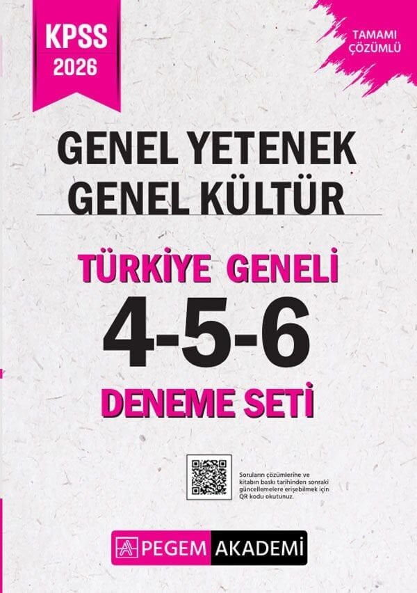 Pegem 2026 KPSS Genel Yetenek Genel Kültür Türkiye Geneli 3 Deneme (4-5-6) Pegem Akademi Yayınları
