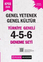 Pegem 2026 KPSS Genel Yetenek Genel Kültür Türkiye Geneli 3 Deneme (4-5-6) Pegem Akademi Yayınları