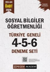 Pegem 2026 ÖABT MEB-AGS Sosyal Bilgiler Öğretmenliği Türkiye Geneli 3 Deneme (4-5-6) Pegem Akademi Yayınları