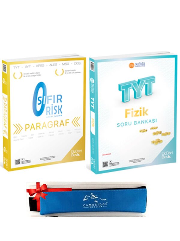 ÜçDörtBeş 2026 TYT Paragraf Sıfır Risk ve TYT Fizik Soru + Kalemlik 2 Kitap Set