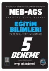 YENİ AGS - EVP Akademi Eğitim Bilimleri ve Türk Milli Eğitim Sistemi 5 Deneme Çözümlü