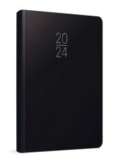 Gıpta 100-ECK 2024 İplik Dikişli Siyah Sert Kapak 14*20 Günlük Ajanda