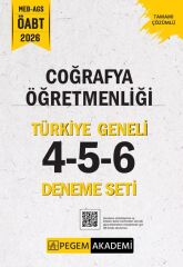 Pegem 2026 ÖABT MEB-AGS Coğrafya Öğretmenliği Türkiye Geneli 3 Deneme (4-5-6) Pegem Akademi Yayınları