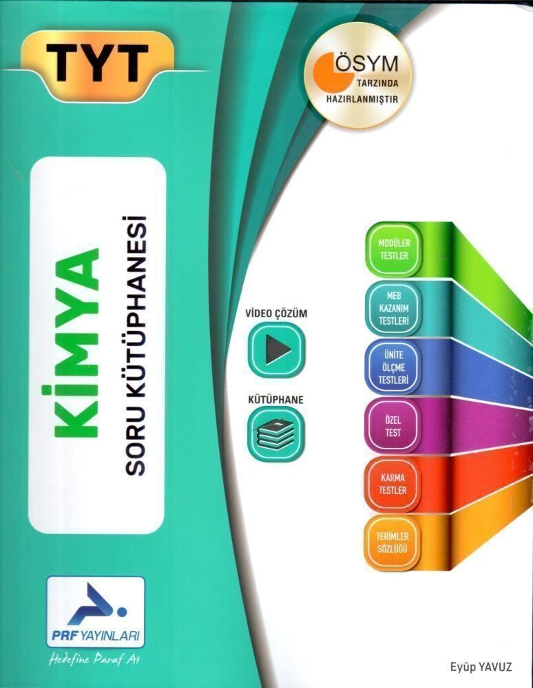 PRF Yayınları TYT Kimya Ösym Tarzında Hazırlanmış Soru Kütüphanesi