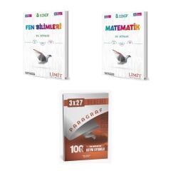 2027 Limit 8. Sınıf Fen Bilimleri + Matematik El Kitabı + anla kazan paragraf deneme 3'lü Set