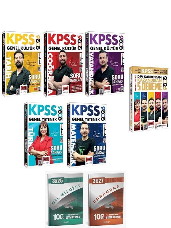 Yargı + Anla Kazan 2026 KPSS Genel Yetenek Genel Kültür Soru Bankası + 5 Deneme 6 lı Set Yargı Yayınları