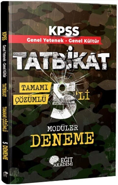 Mehmet Eğit KPSS Genel Yetenek Genel Kültür Tatbikat Tamamı Çözümlü 5 li Modüler Deneme