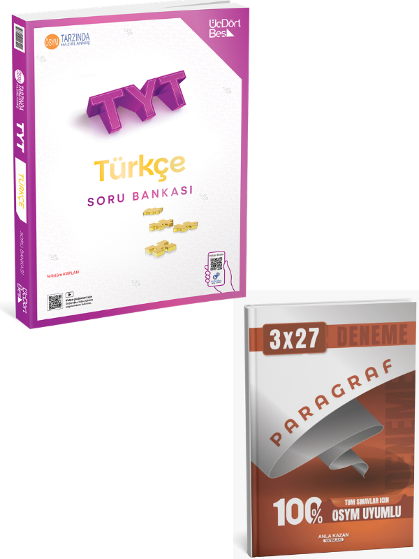 ÜçDörtBeş 2027  TYT Türkçe Soru Bankası+ Anla Kazan Paragraf
