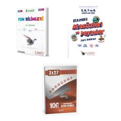 2027 8. Sınıf/LGS Limit Fen Bilimleri El Kitabı + Etkinlikli Atasözleri ve Deyimler Soru + Ankapade 3'lü Set