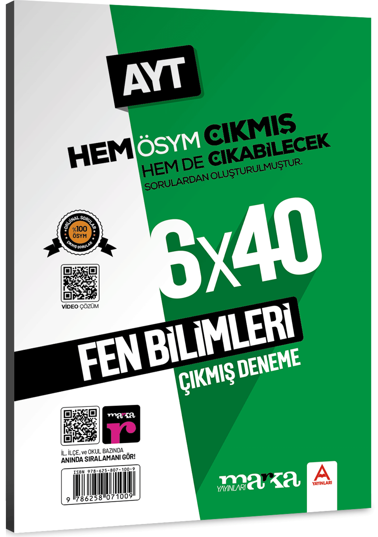 Marka Yayınları AYT Fen Bilimleri ÖSYM Çıkmış ve Çıkabilecek Sorulardan Oluşturulmuş 6 Deneme Sınavı Tamamı Video Çözümlü