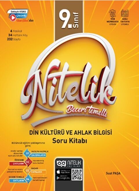 Nitelik Yayınları 9. Sınıf Din Kültürü ve Ahlak Bilgisi Nitelik Beceri Temelli Soru Kitabı