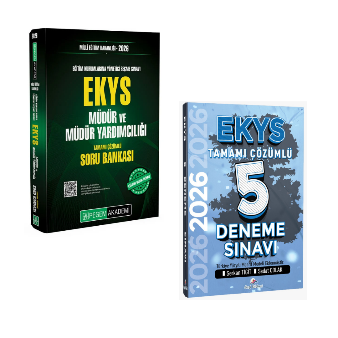 Pegem Akademi 2026 MİLLÎ EĞİTİM BAKANLIĞI EKYS Müdür ve Müdür Yardımcılığı Soru Bankası & MEB EKYS 5 Deneme Sınavı Dizgi Yayınları Seti