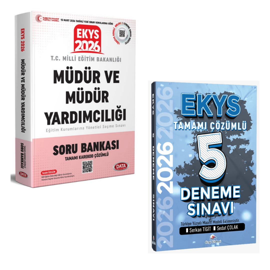 2026 MEB EKYS Müdür ve Müdür Yardımcılığı Soru Bankası (Maarif Modeline Göre) Data Yayınları & MEB EKYS Müdür ve Müdür Yardımcılığı 5 Deneme Dizgi Yayınları Seti