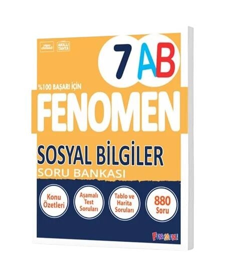 Fenomen Okul Yayınları 7. Sınıf Sosyal Bilgiler A ve B Fenomen Soru Bankası
