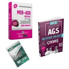 Pegem Akademi 2026 MEB AGS Soru Bankası Tamamı Çözümlü Mevzuat & MEB AGS Mevzuat Bilgisi Çıkmış Sorular Dizgi Yayınları Seti