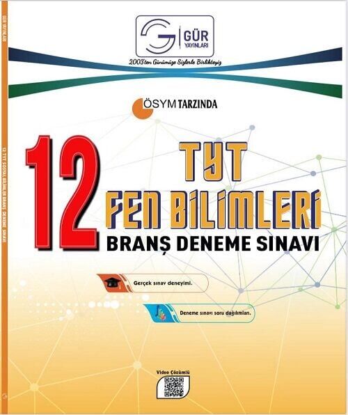 Gür YKS TYT Fen Bilimleri 12 Deneme Çözümlü Gür Yayınları