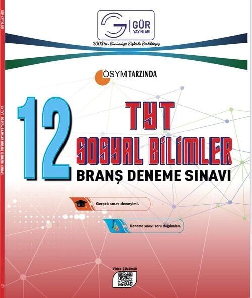 Gür YKS TYT Sosyal Bilimler 12 Deneme Çözümlü Gür Yayınları