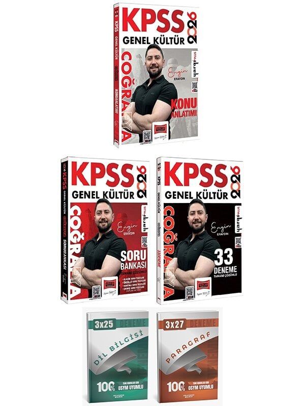 Yargı + Anla Kazan 2026 KPSS Coğrafya Konu Anlatımı + Soru Bankası + 33 Deneme 3 lü Set