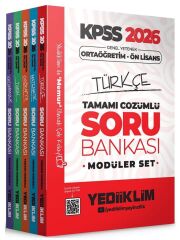 Yediiklim 2026 KPSS Lise Ortaöğretim Ön Lisans Soru Bankası Çözümlü Modüler Set Yediiklim Yayınları